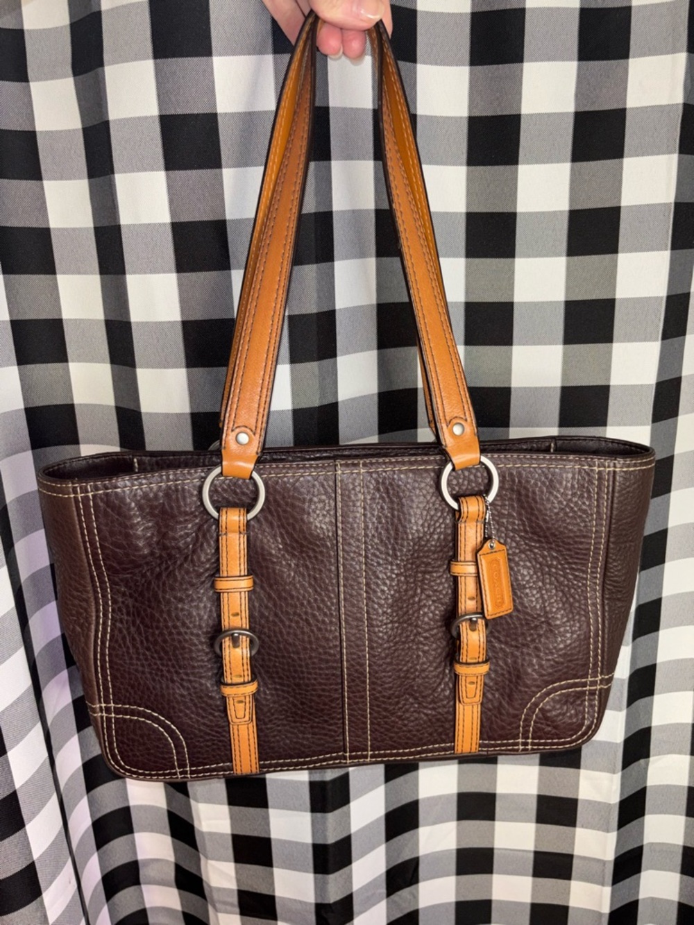 Coach Chelsea Brown Pebbled Leather Tote 2008